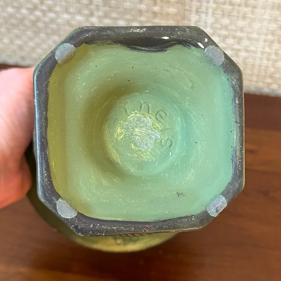 🌟HP🌟VTG 1970s Arnel's Green Ceramic Neoclassical Planter Urn Made in USA - Picture 8 of 12